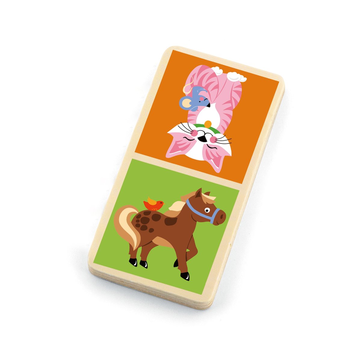 Drewniana Gra Domino Farma 28 el. Montessori VIGA Toys – zdjęcie 10