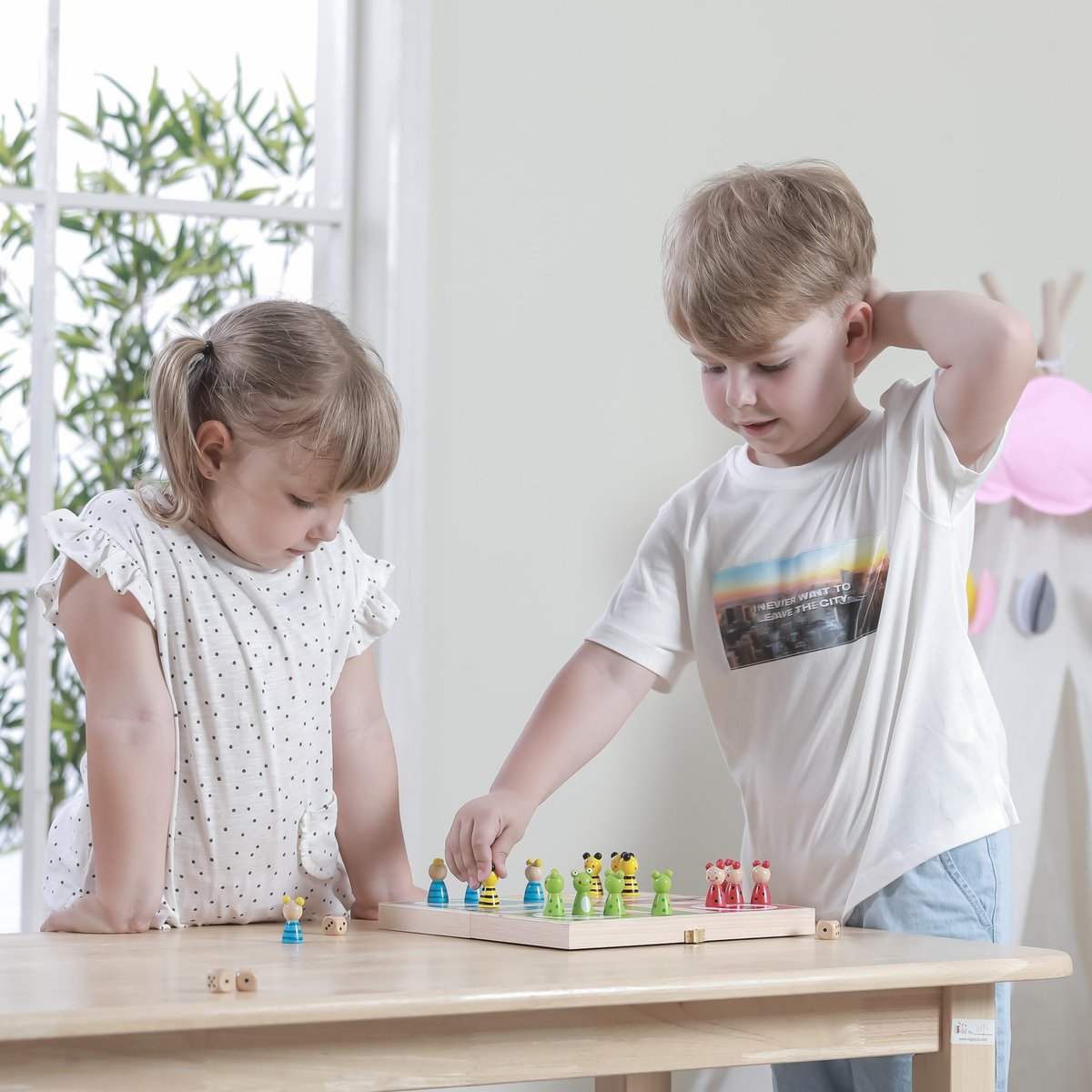 Drewniana Gra Ludo Chińczyk VIGA Toys – zdjęcie 17