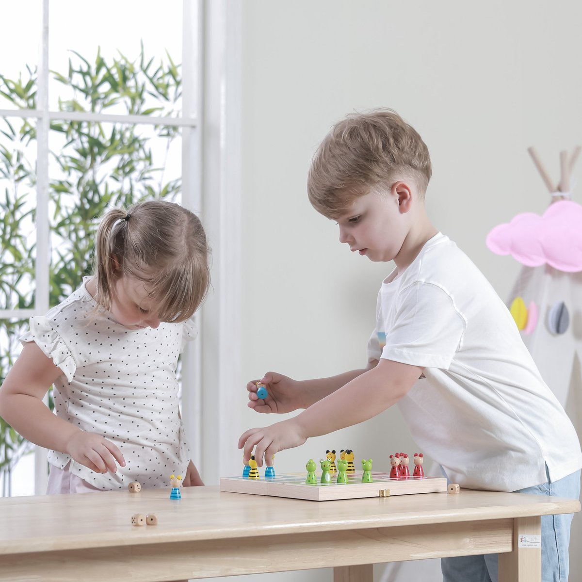 Drewniana Gra Ludo Chińczyk VIGA Toys – zdjęcie 18