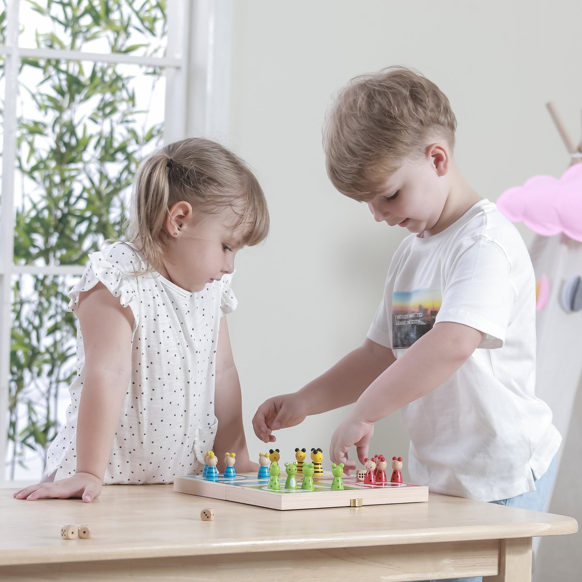 Drewniana Gra Ludo Chińczyk VIGA Toys – zdjęcie 19