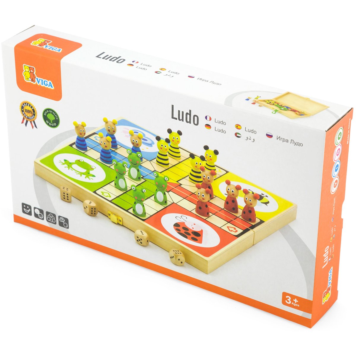 Drewniana Gra Ludo Chińczyk VIGA Toys – zdjęcie 21