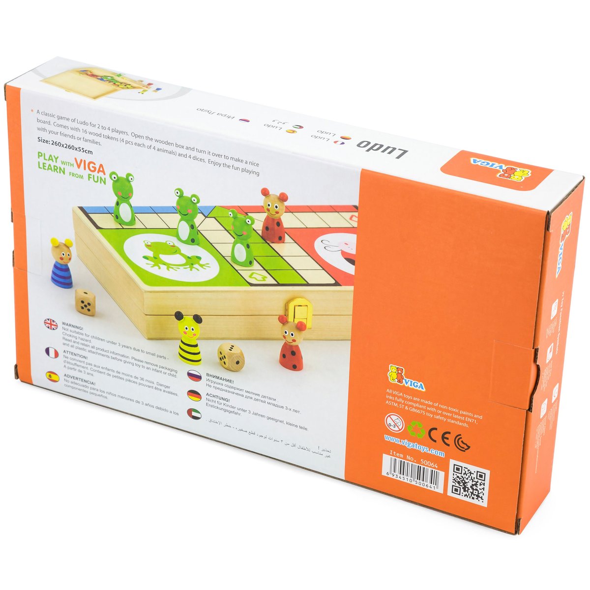 Drewniana Gra Ludo Chińczyk VIGA Toys – zdjęcie 22