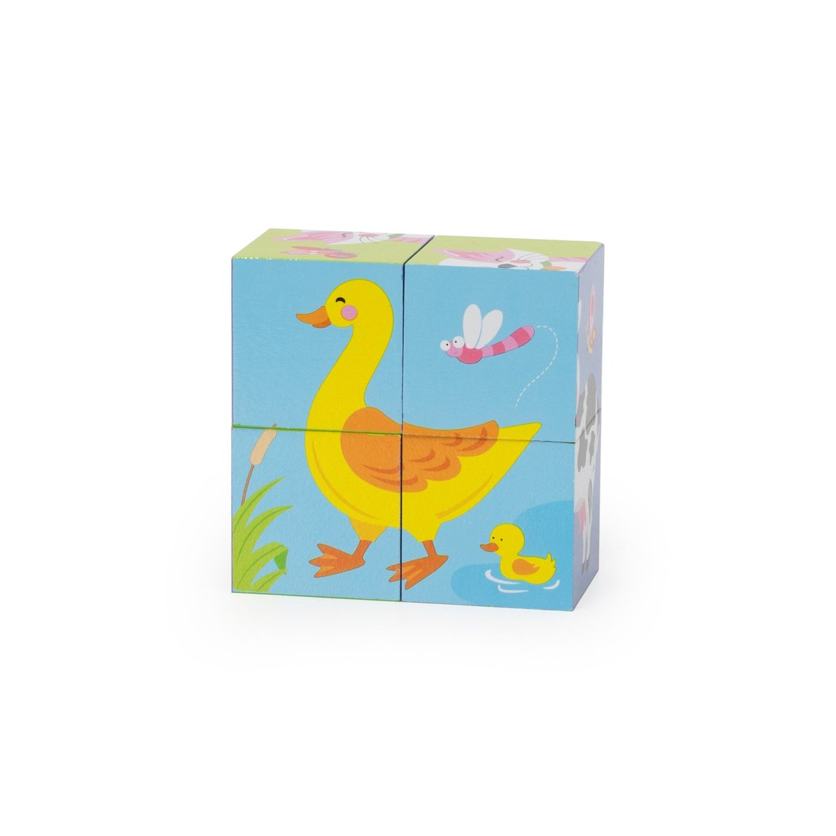 Drewniana Układanka Farma Puzzle 4 Klocki VIGA – zdjęcie 16