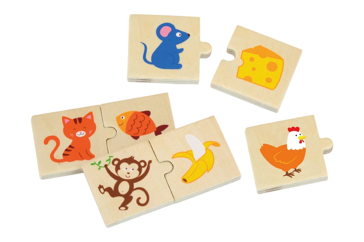 Drewniane Puzzle Nakarm Zwierzątko co Jedzą Zwierzęta Układanka VIGA – zdjęcie 14