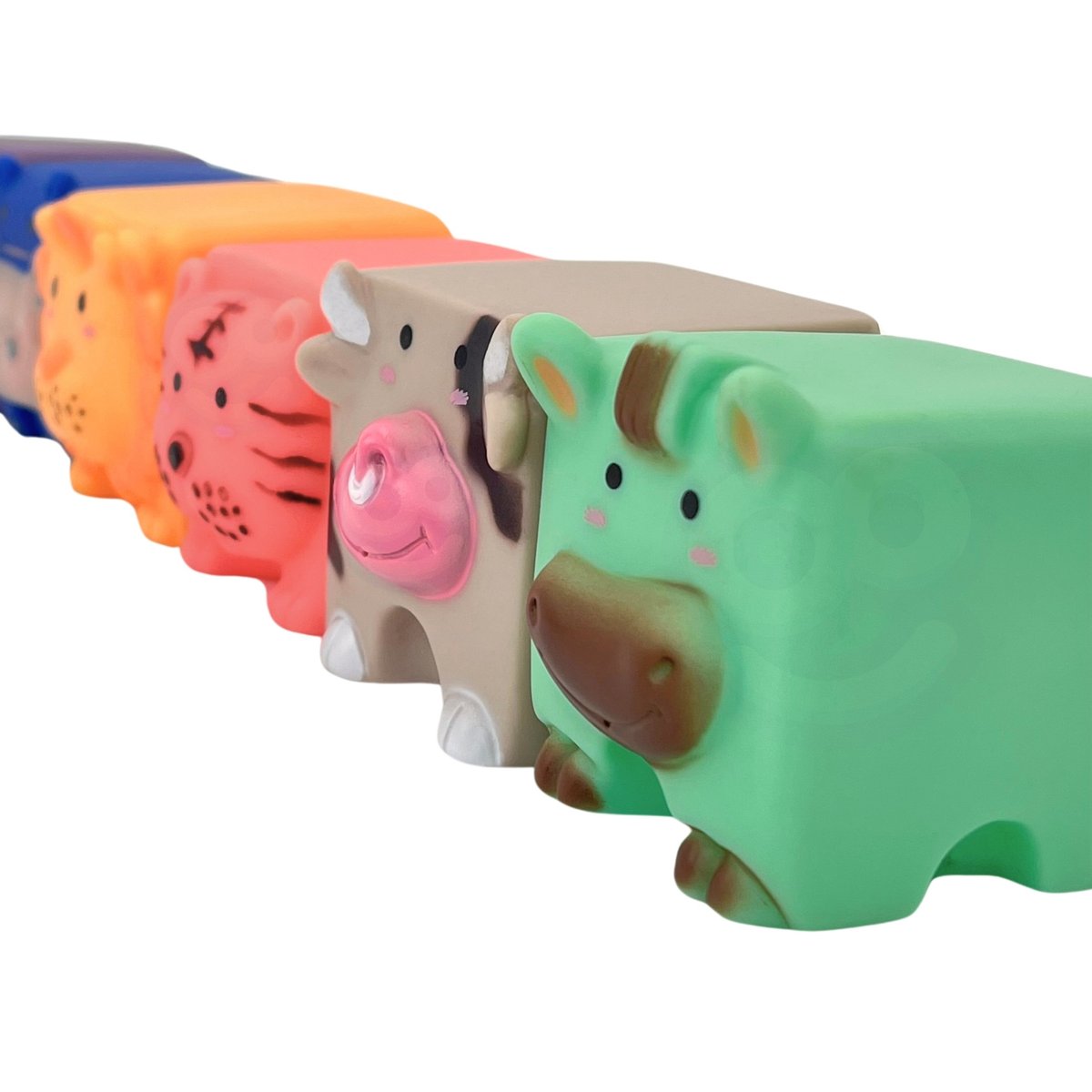 Klocki Sensoryczne Zwierzątka Układanka do Ściskania + Dźwięk 6 el. WOOPIE BABY – zdjęcie 19
