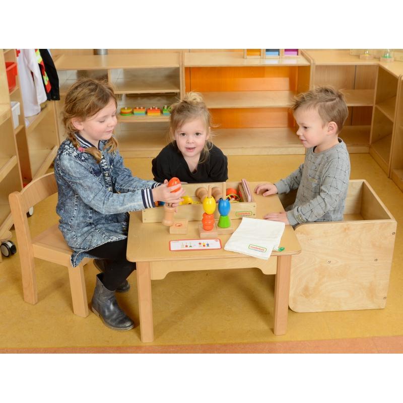 MASTERKIDZ Duża Drewniana Nawlekanka Sznurowanka Montessori