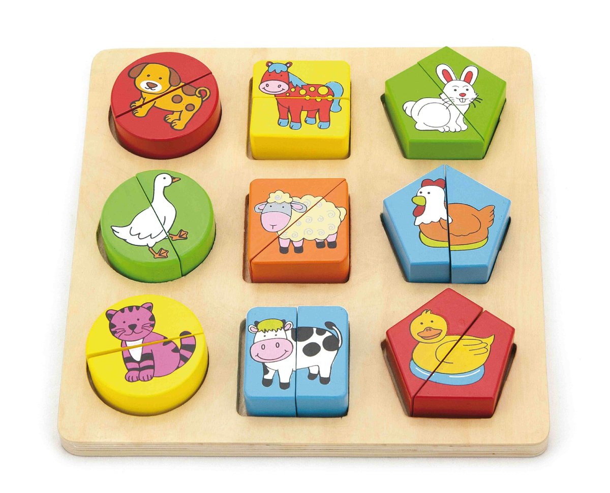 Puzzle Edukacyjne Drewniane Zwierzęta VIGA – zdjęcie 7
