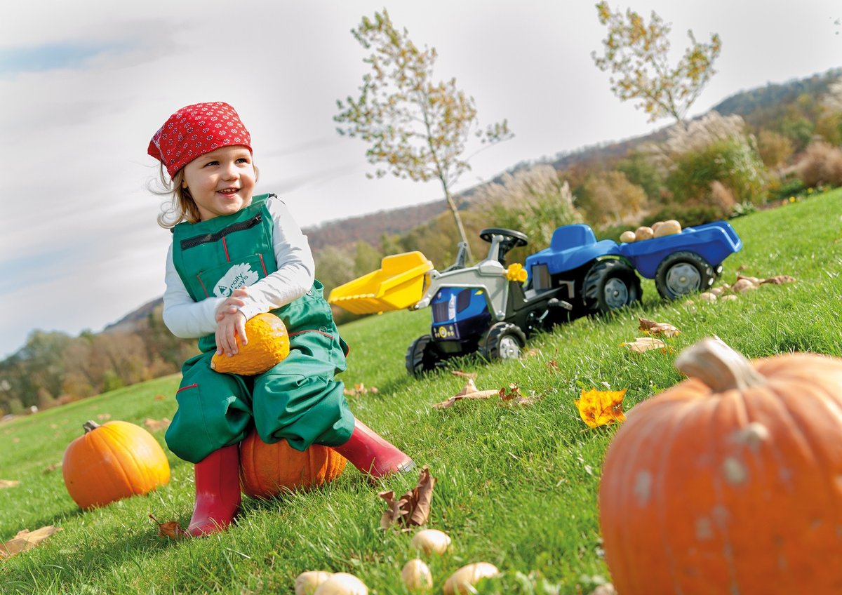 ROLLY TOYS rollyKid Traktor New Holland z Łyżką i Przyczepą