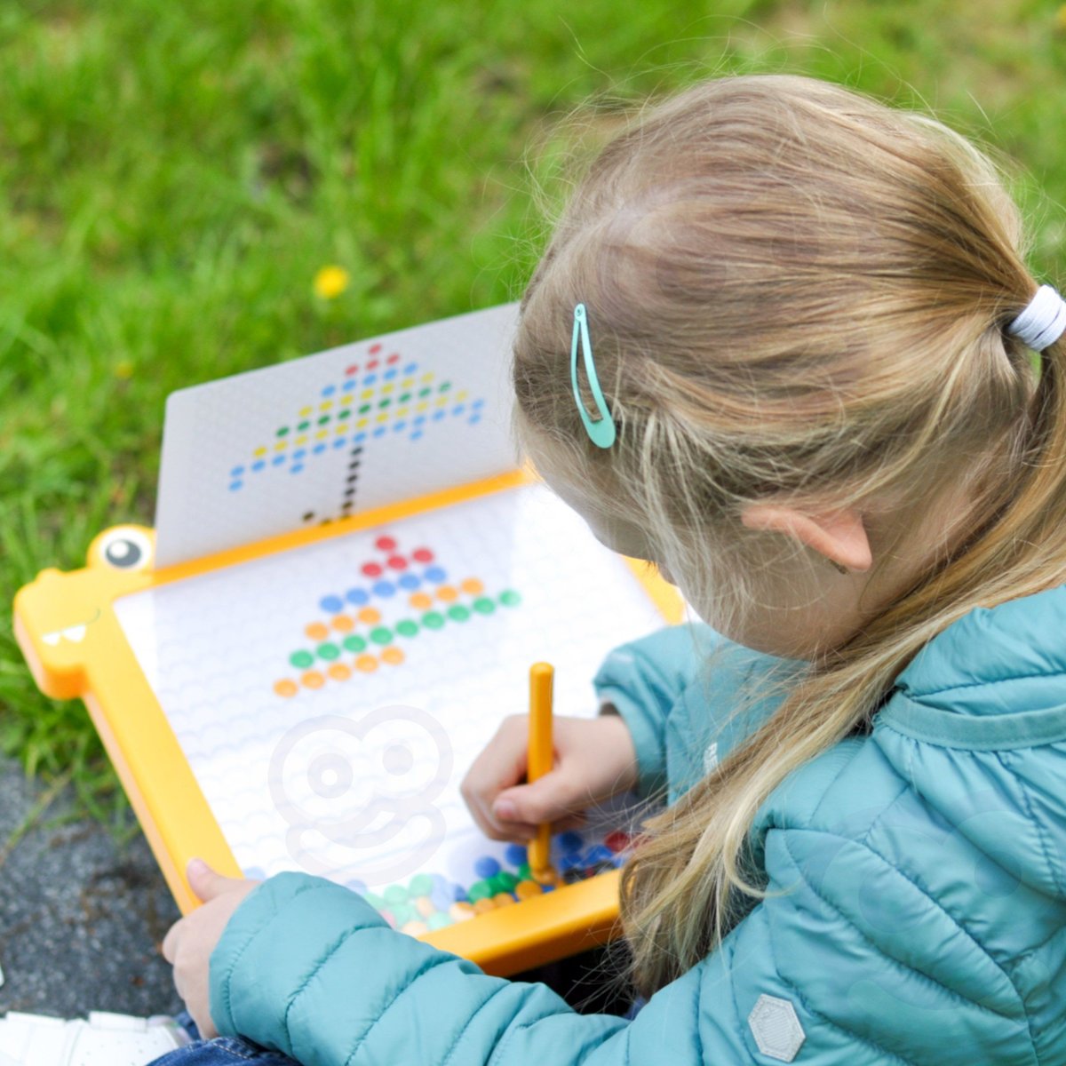 Tablica Magnetyczna dla Dzieci Montessori MagPad Dinozaur Żółty WOOPIE – zdjęcie 11