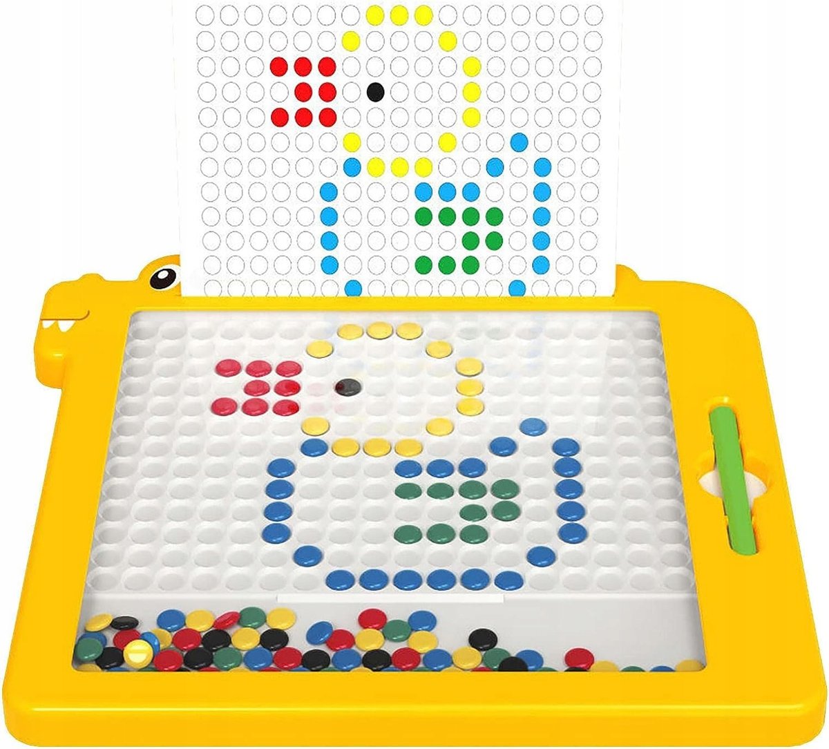 Tablica Magnetyczna dla Dzieci Montessori MagPad Dinozaur Żółty WOOPIE – zdjęcie 12