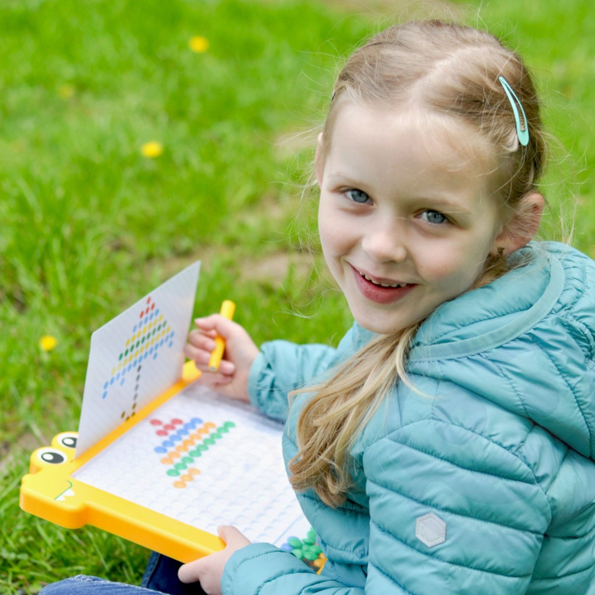 Tablica Magnetyczna dla Dzieci Montessori MagPad Dinozaur Żółty WOOPIE – zdjęcie 10