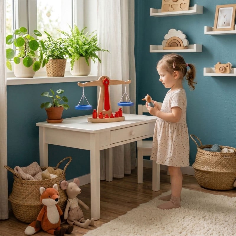 Drewniana Waga Sklepowa z Równoważnią VIGA Toys