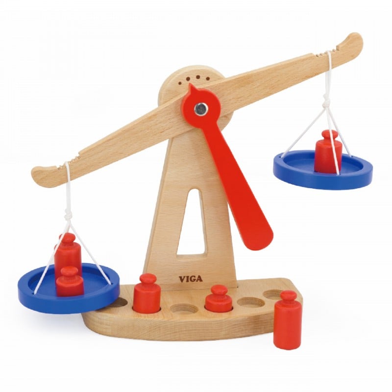 Drewniana Waga Sklepowa z Równoważnią VIGA Toys