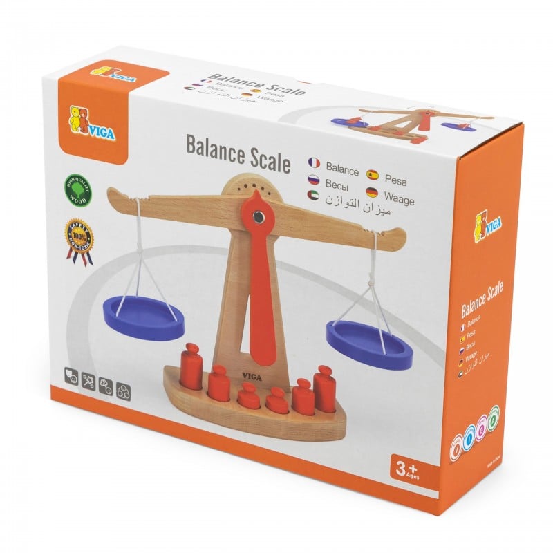 Drewniana Waga Sklepowa z Równoważnią VIGA Toys