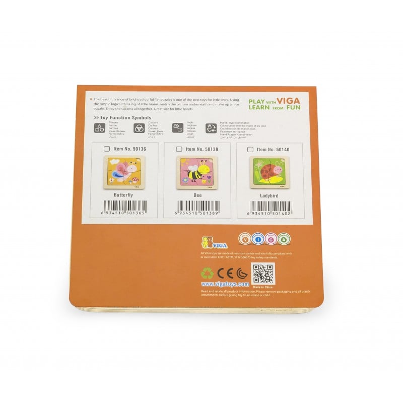 Drewniane Puzzle Edukacyjne Pszczoła Montessori VIGA
