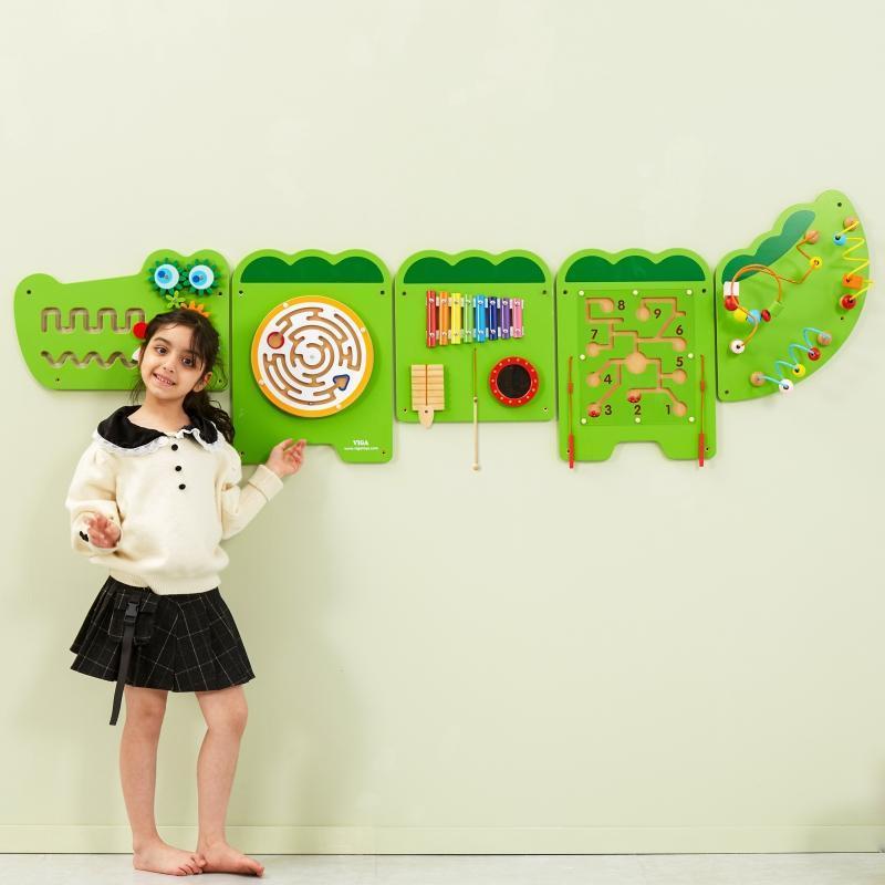 Viga Tablica Sensoryczna Manipulacyjna Edukacyjna Krokodyl Montessori
