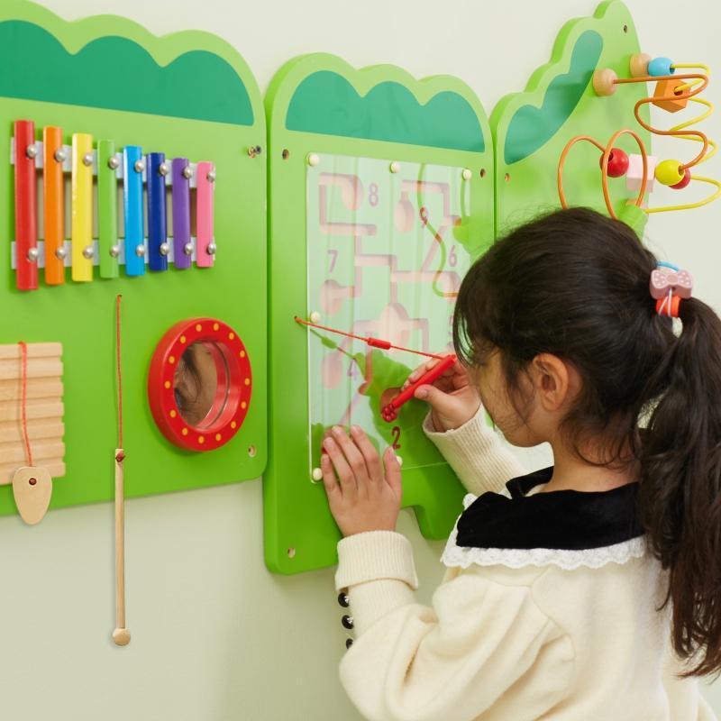 Viga Tablica Sensoryczna Manipulacyjna Edukacyjna Krokodyl Montessori