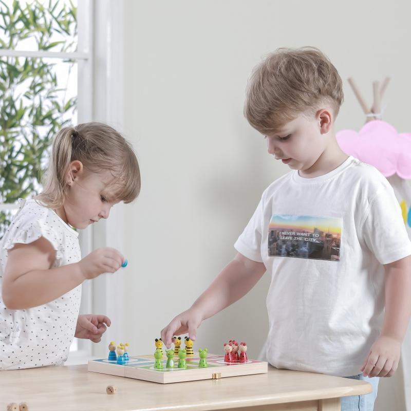 VIGA Toys Drewniana gra Ludo Chińczyk
