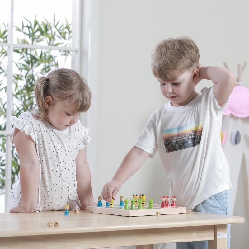 VIGA Toys Drewniana gra Ludo Chińczyk