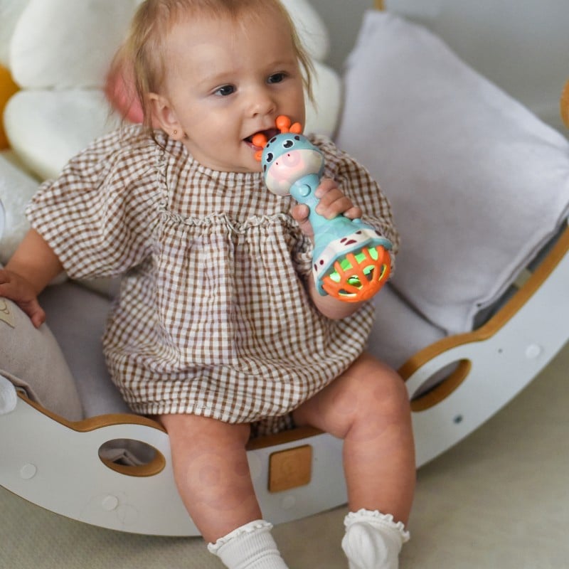 WOOPIE BABY Grzechotka Żyrafka Sensoryczna Gryzak z Muzyką Montessori