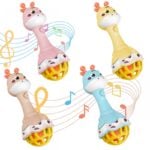 WOOPIE BABY Grzechotka Żyrafka Sensoryczna Gryzak z Muzyką Montessori 1 szt.