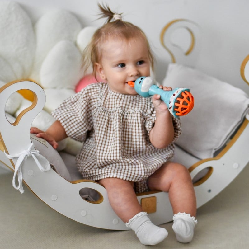 WOOPIE BABY Grzechotka Żyrafka Sensoryczna Gryzak z Muzyką Montessori