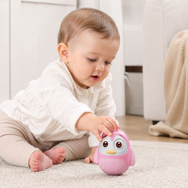 Wańka Wstańka dla Niemowląt Sensoryczny Pingwinek WOOPIE BABY