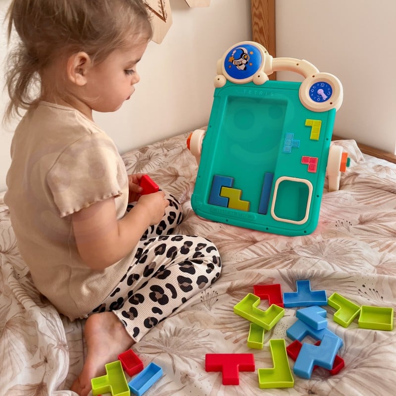 WOOPIE Dwustronna Tablica do Rysowania Gra Tetris 2w1 Turkusowa