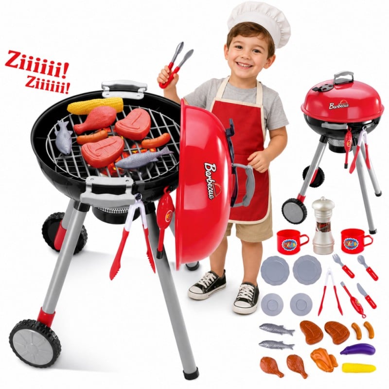 Grill dla Dzieci ze Światłem, Dźwiękiem i Akcesoriami WOOPIE