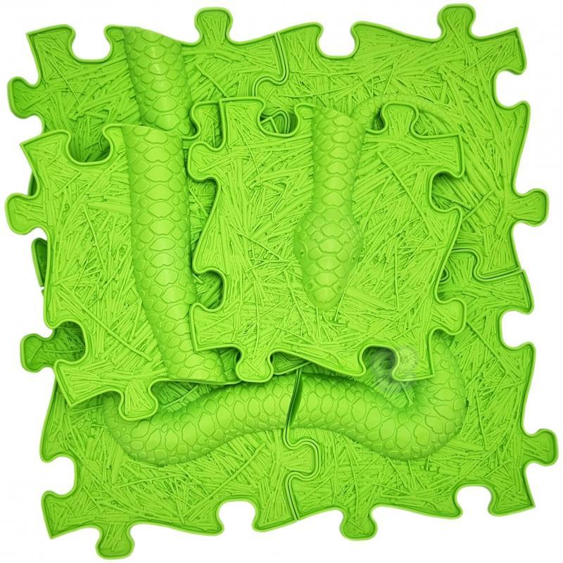 WOOPIE Mata Sensoryczna Ortopedyczna Puzzle Wąż Zielony 6 el.