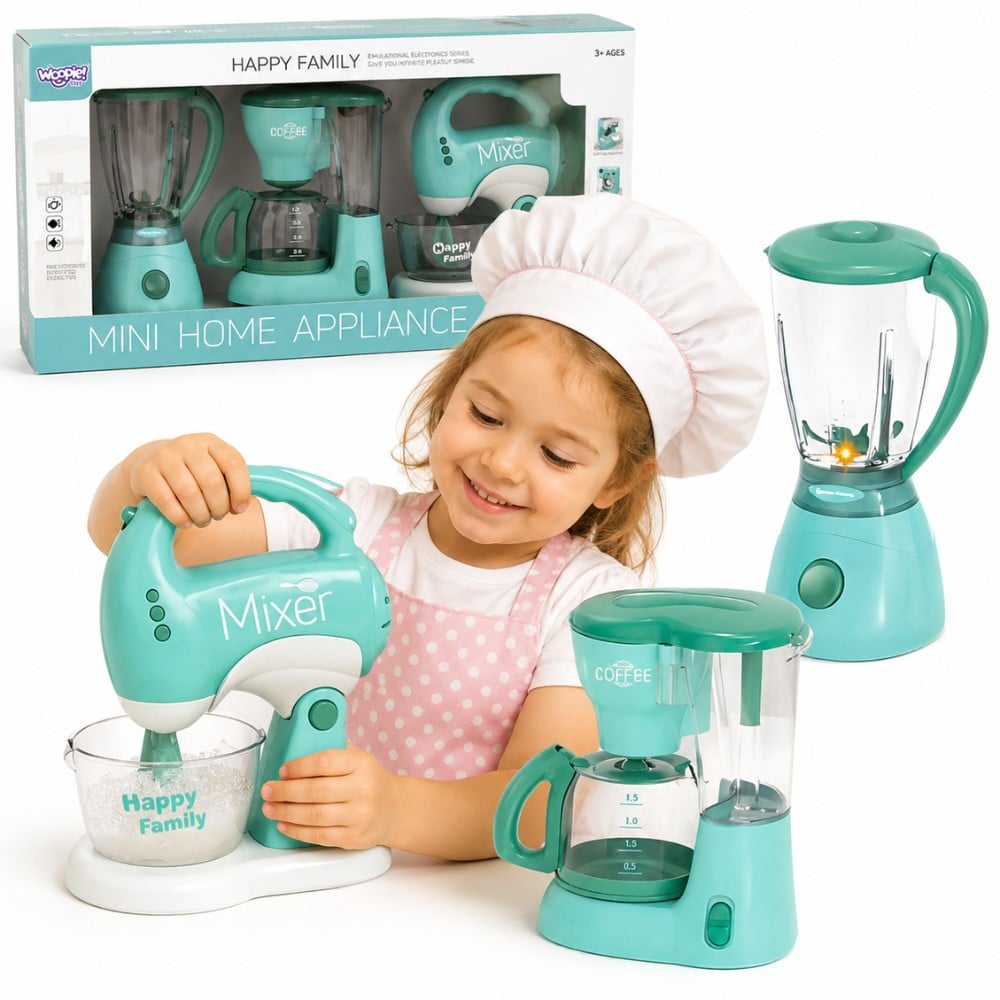 Zestaw AGD dla Dzieci 3w1 Mikser Blender Robot Kuchenny WOOPIE – zdjęcie 10