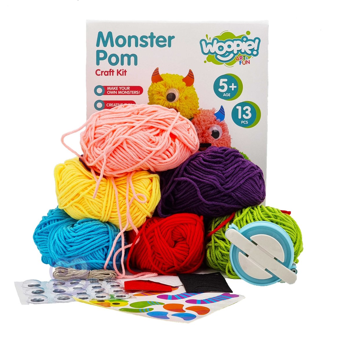 Zestaw Kreatywny Zrób Potworka Monster Pom WOOPIE ART&FUN – zdjęcie 20