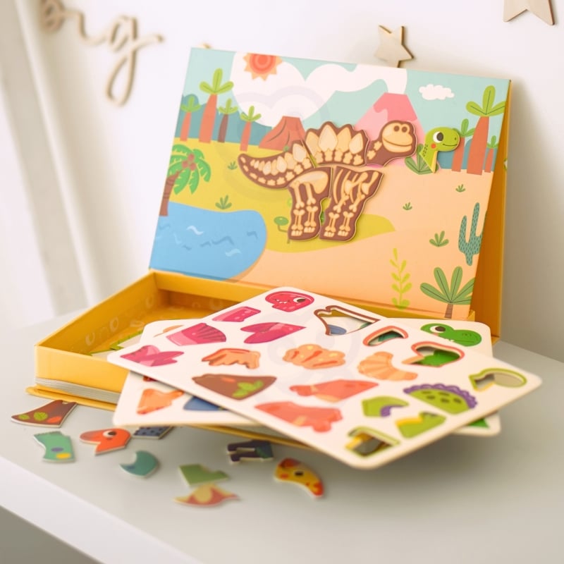 Układanka Magnetyczna Dinozaury Puzzle TOOKY TOY