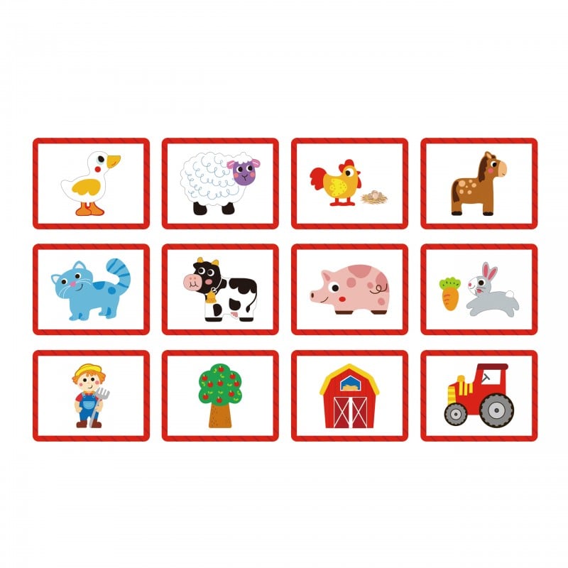 TOOKY TOY Układanka Magnetyczna Puzzle Montessori Pudełko Edukacyjne Farma 73 el.