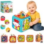 Interaktywna Kostka Sensoryczna Montessori Sorter 6w1 WOOPIE