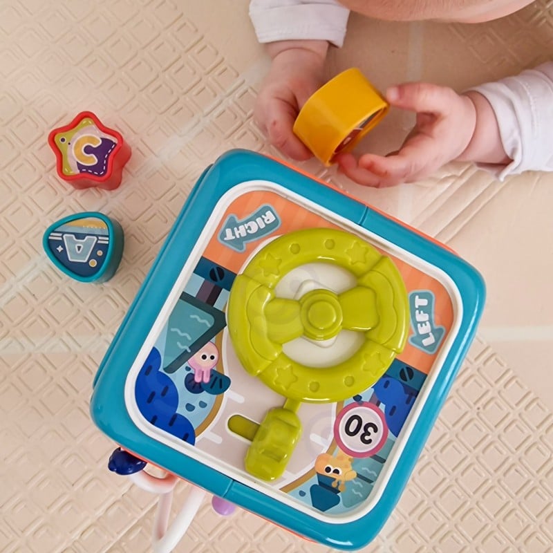 Interaktywna Kostka Sensoryczna Montessori Sorter 6w1 WOOPIE