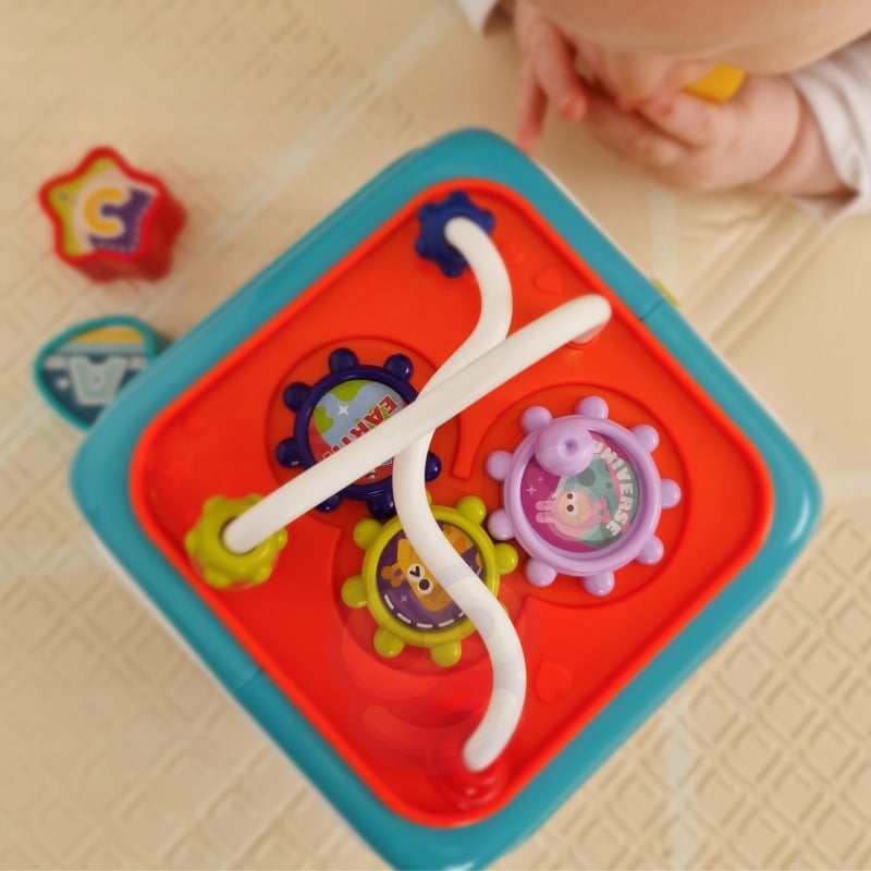 Interaktywna Kostka Sensoryczna Montessori Sorter 6w1 WOOPIE