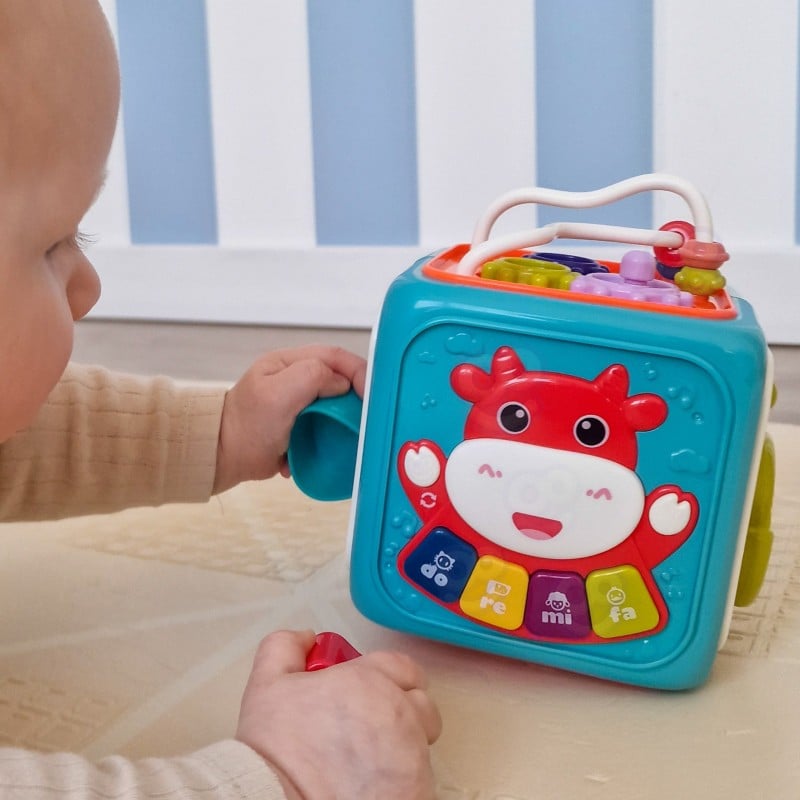 Interaktywna Kostka Sensoryczna Montessori Sorter 6w1 WOOPIE
