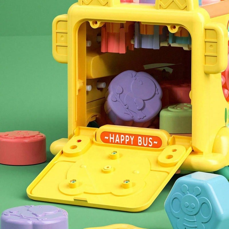 Interaktywny Autobus Edukacyjny 6w1 z Młoteczkiem i Cymbałkami WOOPIE BABY