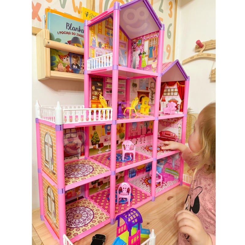 WOOPIE Mega Willa Domek dla Lalek LOVELY HOUSE 194 el.