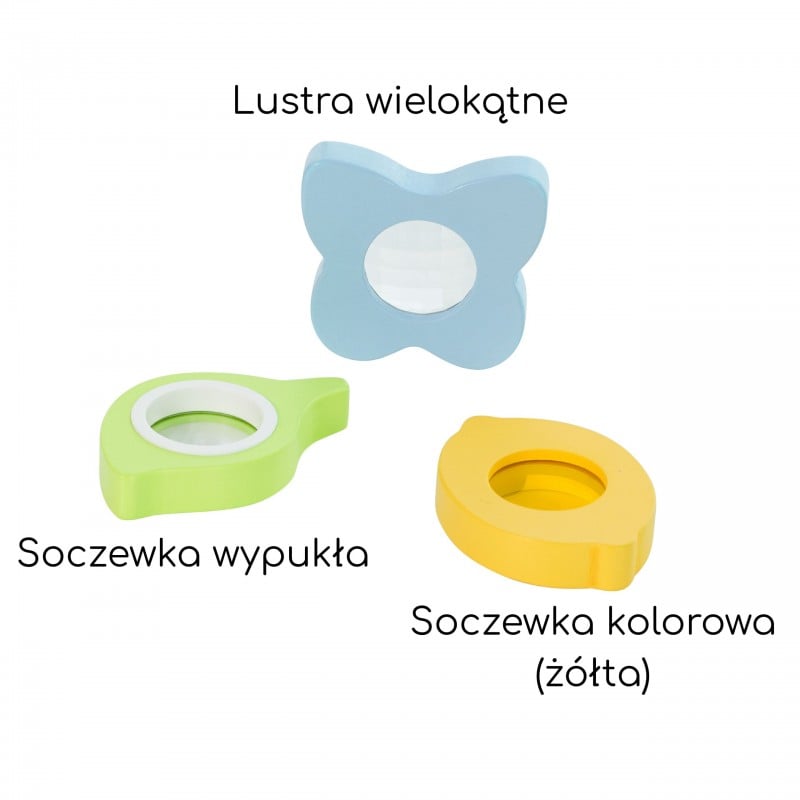 Eksperymenty Optyczne – Zestaw Sensoryczny do Treningu Zmysłów 16 el. CLASSIC WORLD