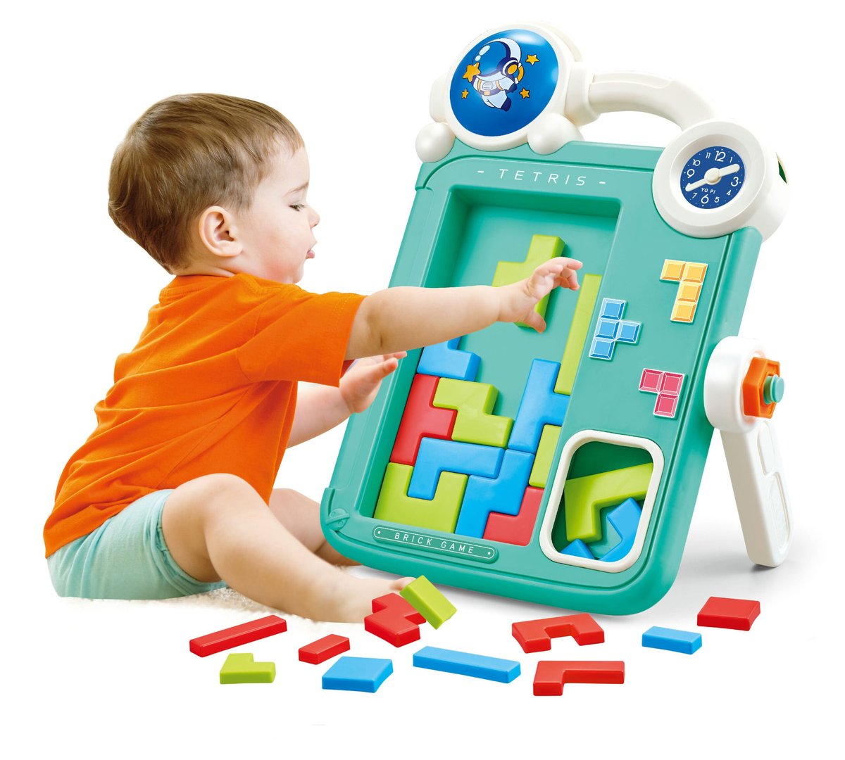 Dwustronna Tablica do Rysowania Gra Tetris 2w1 Pomarańczowa WOOPIE
