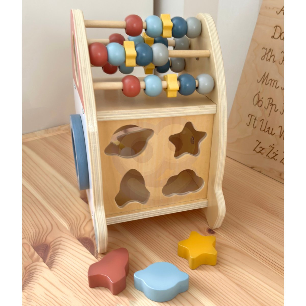 Kosmiczna Rakieta Aktywności Sorter Labirynt Drewniany TOOKY TOY – zdjęcie 16