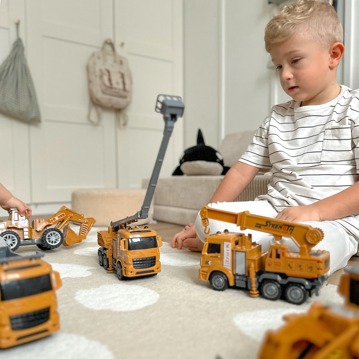 Wielki Zestaw Auta Budowlane 6w1 WOOPIE – zdjęcie 13