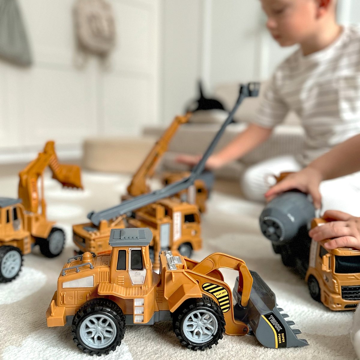 Wielki Zestaw Auta Budowlane 6w1 WOOPIE – zdjęcie 6
