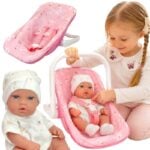 Lalka Bobas 30,5 cm z Różowym Nosidełkiem WOOPIE ROYAL