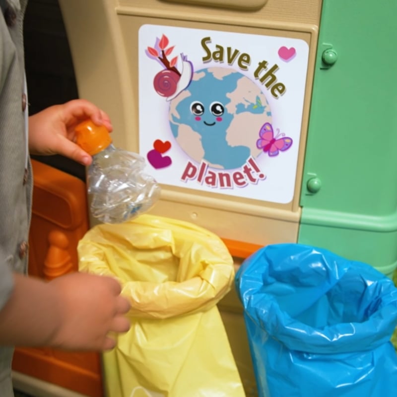 FEBER Domek ogrodowy Recycle Eco Segregacja Odpadów Zielona Energia