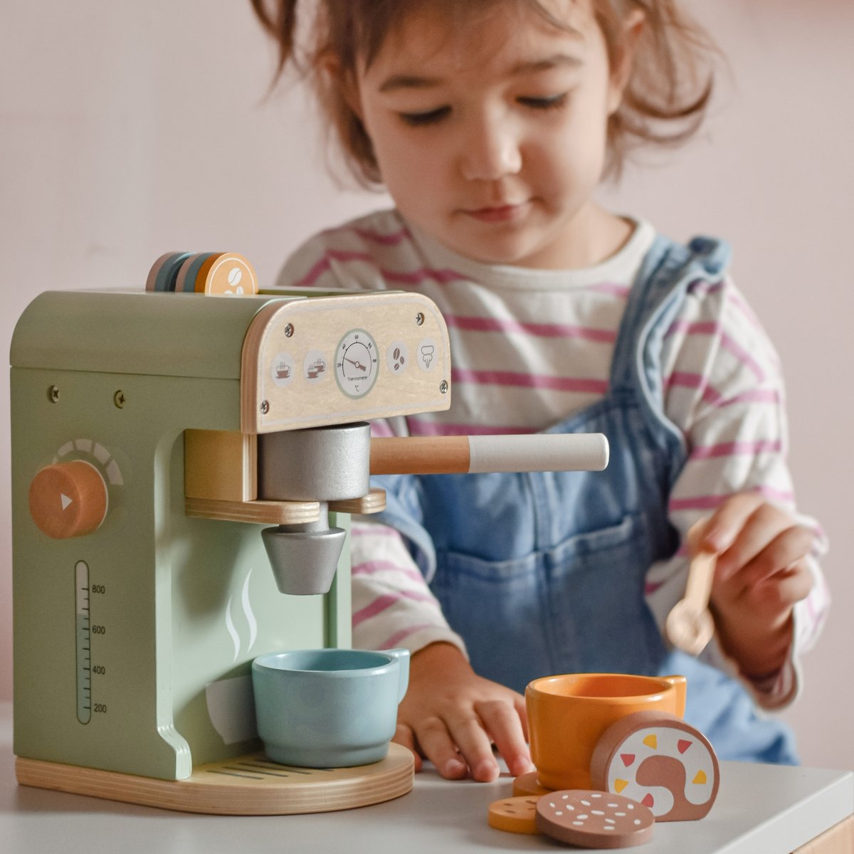 WOOPIE GREEN Drewniany Ekspres do Kawy 25 el Cukiernia Barista
