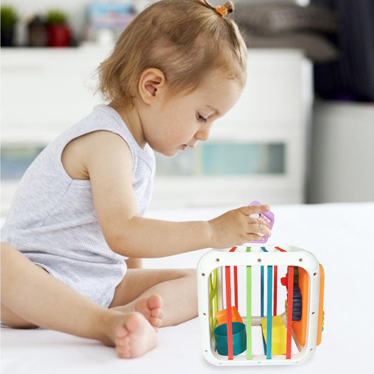 WOOPIE Kostka Edukacyjna Sorter 4w1 Kształty 18m+
