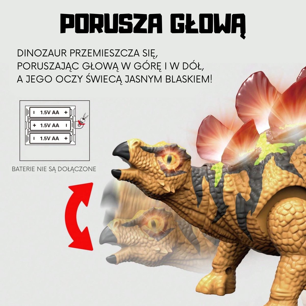 Dinozaur Zdalnie Sterowany RC Robot Stegozaur WOOPIE